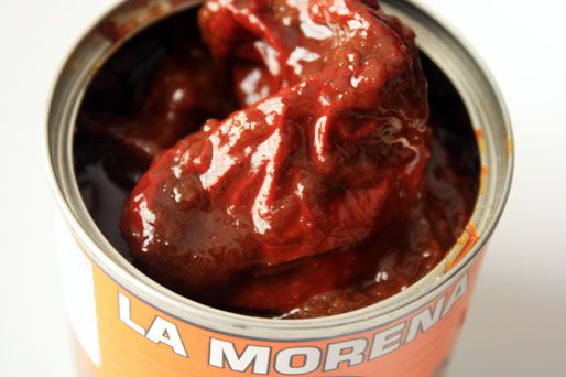 A can of chiles in adobo sauce. 