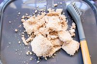 the almond pulp after using the nama 