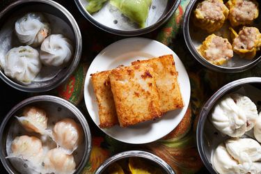 A collection of dishes from Hollywood East Dimsum in Washington DC.