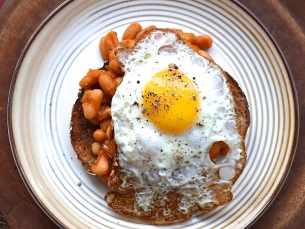 Quick Morning Beans and Fried Eggs