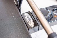 A closeup of the temperature knob on the Broil King electric griddle