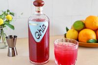 Ghia Nonalcoholic Apéritif on counter