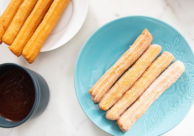 Overhead view of churros 