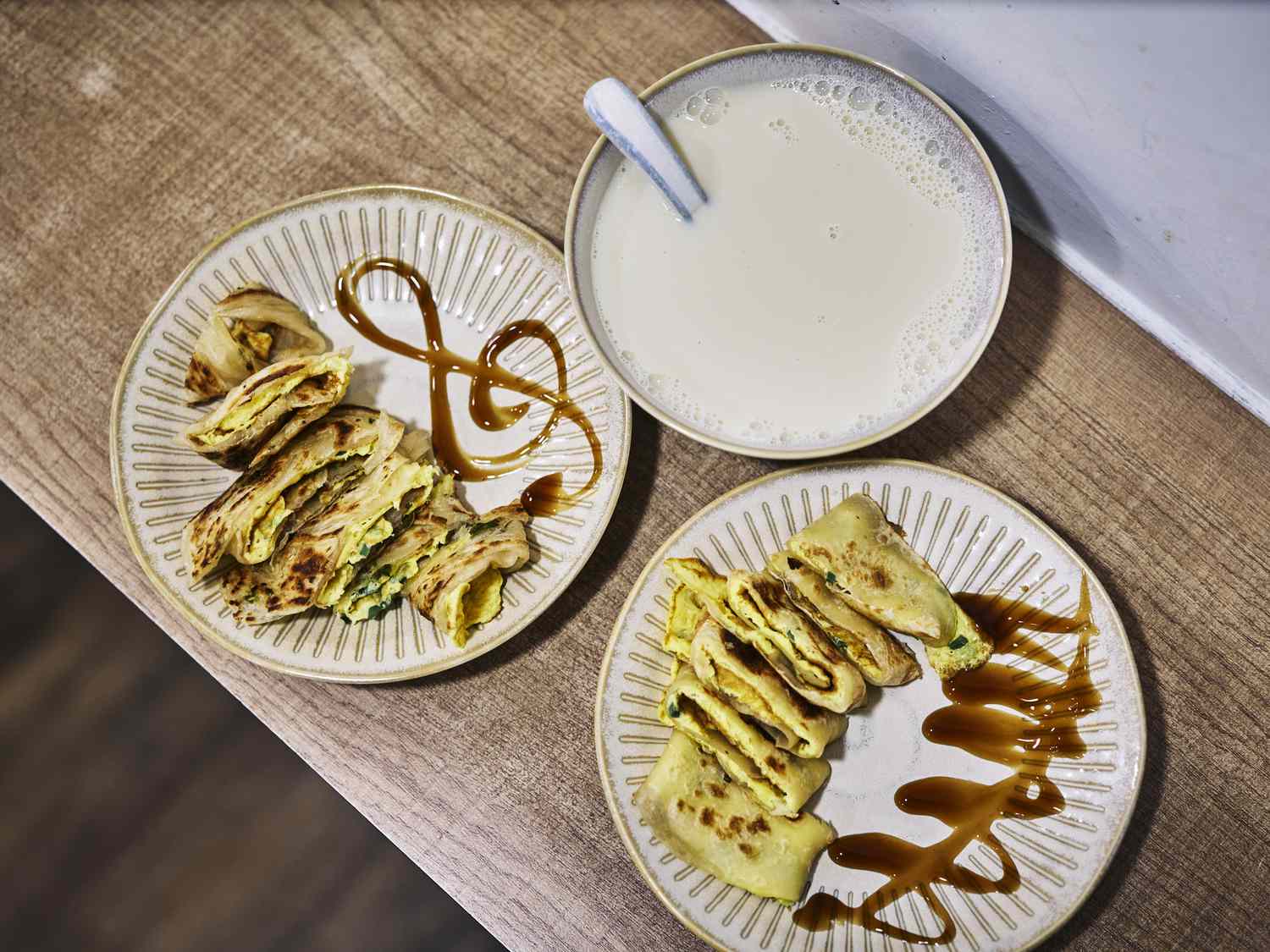 Overhead view of breakfeast