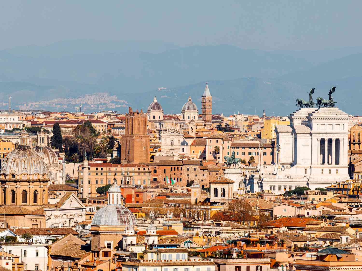 Roman skyline on a sunny day