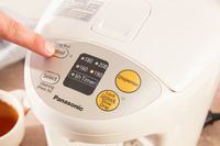 The control panel of the Panasonic hot water dispenser.