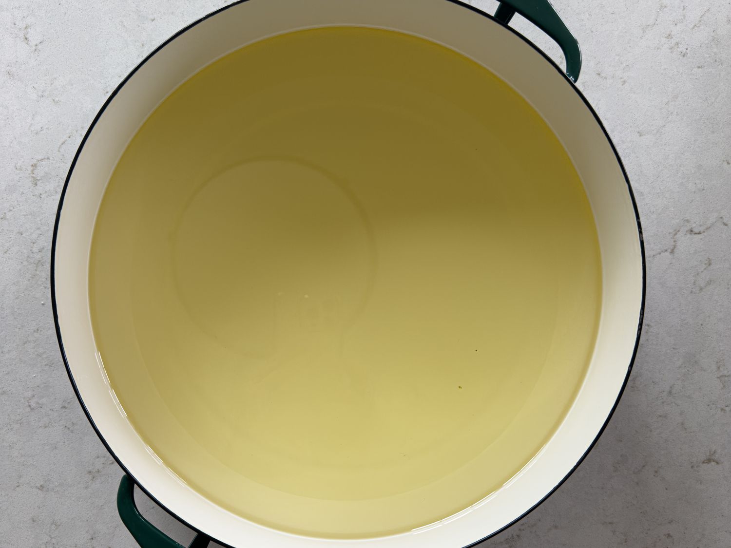 Overhead view of oil