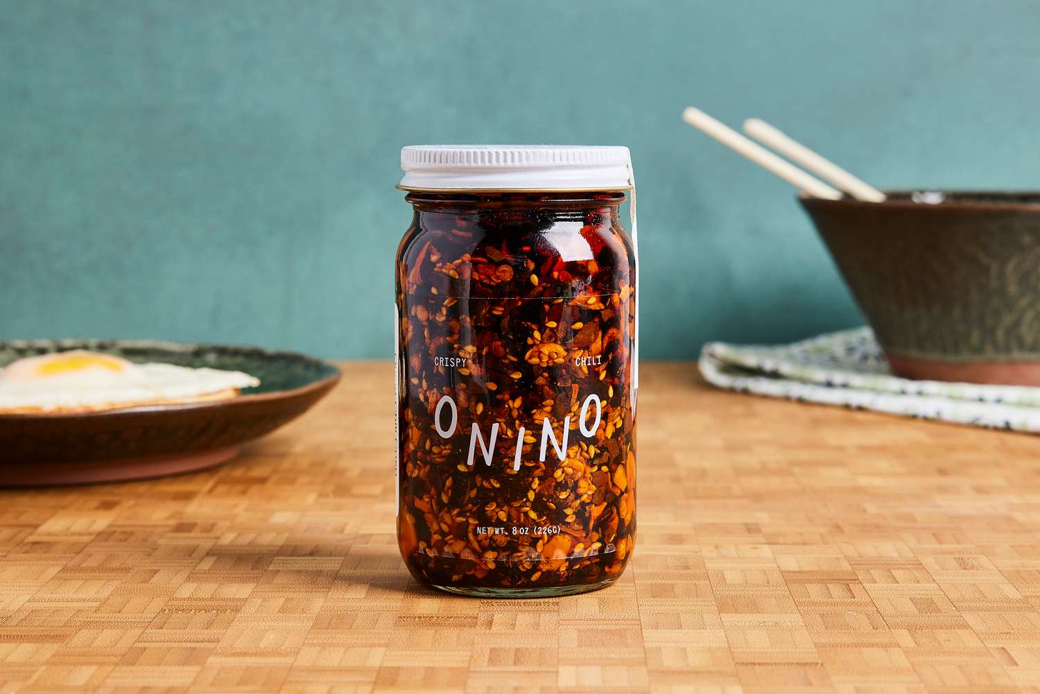 Onino Chili Crisp on table