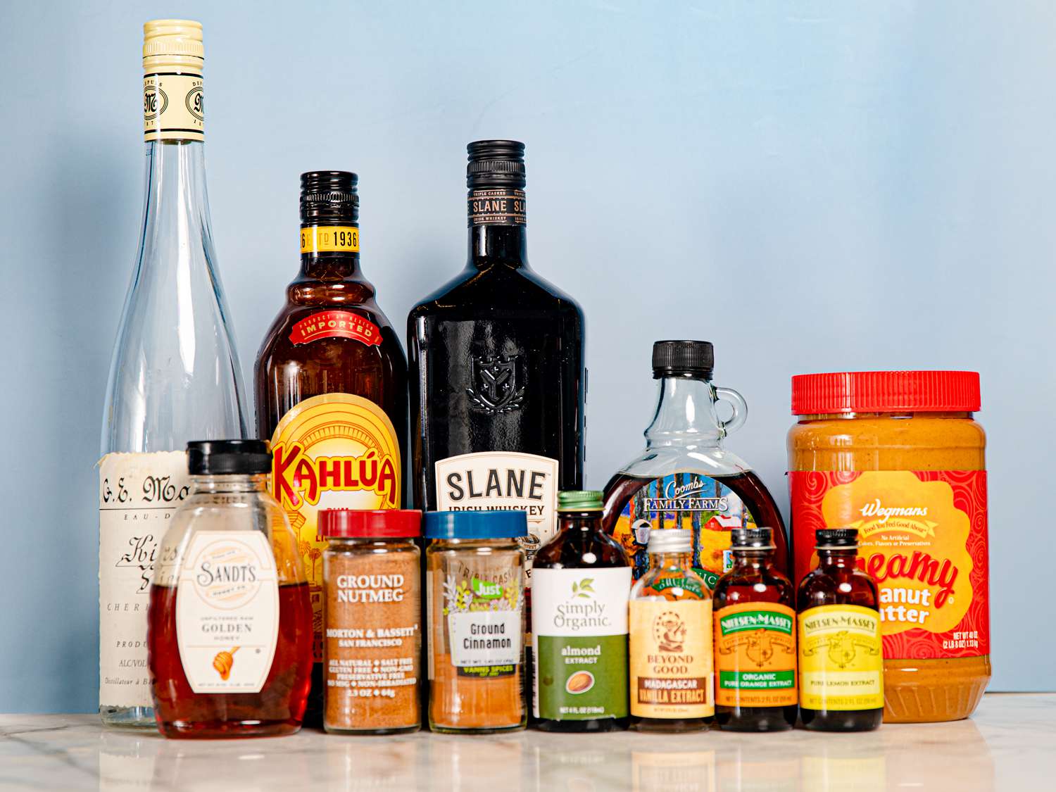 Flavor options for whipped cream: liqueur, spices, extracts. syrups, peanut butter