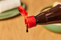 Salsa Huichol Negra being poured