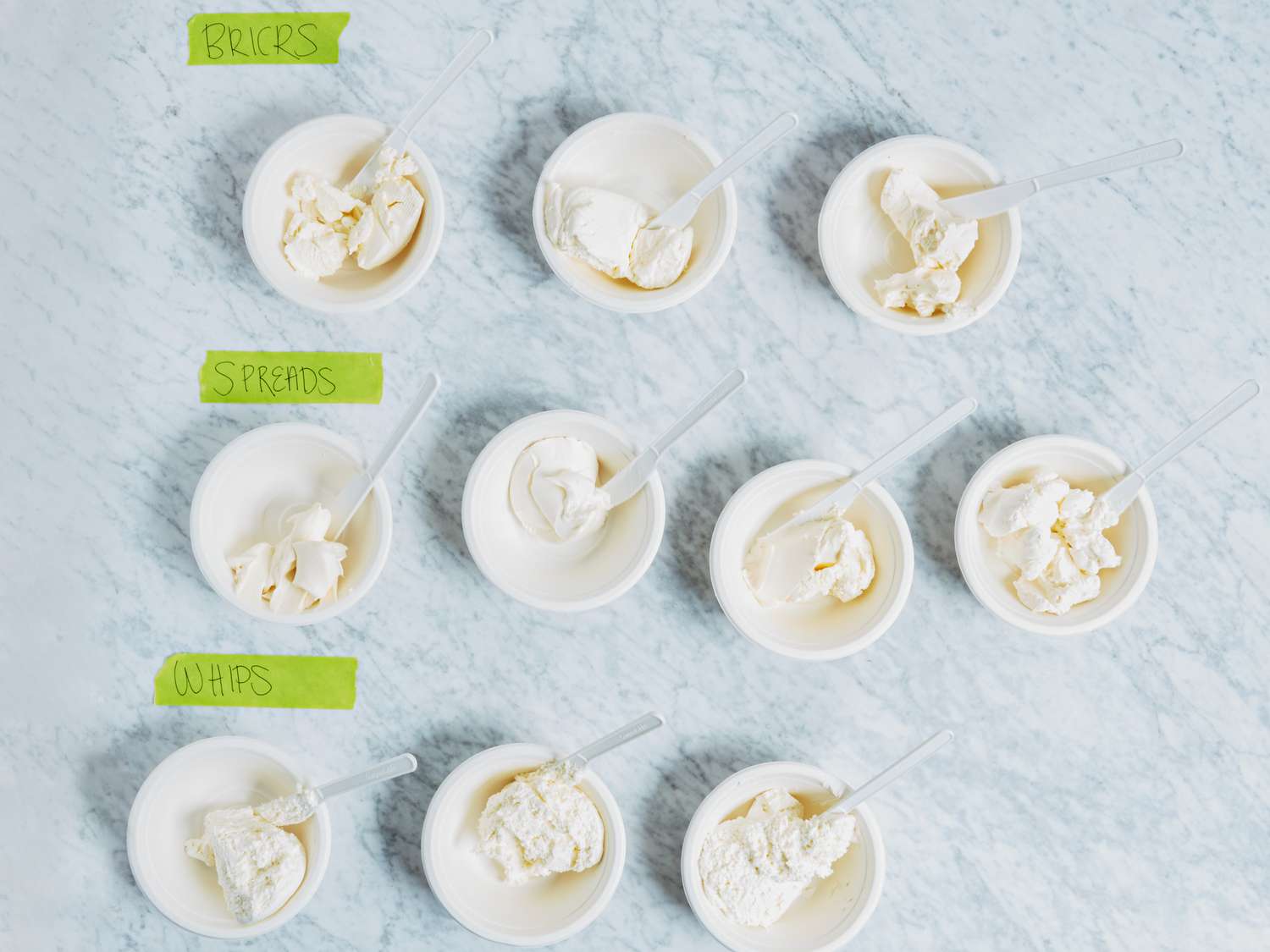 Miscellaneous cream cheeses.