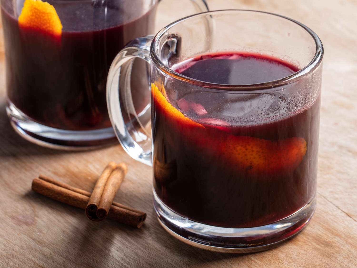 Glogg in glass mugs, ready for sipping