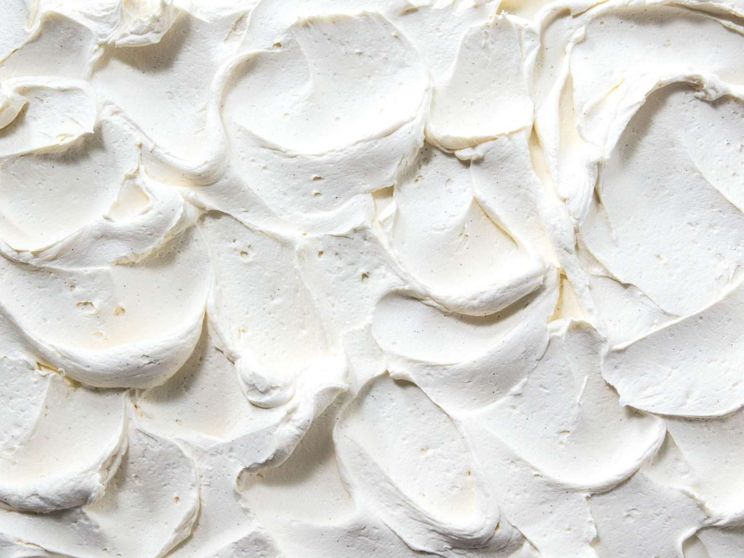 Soft and light consistency of a well-aerated buttercream.