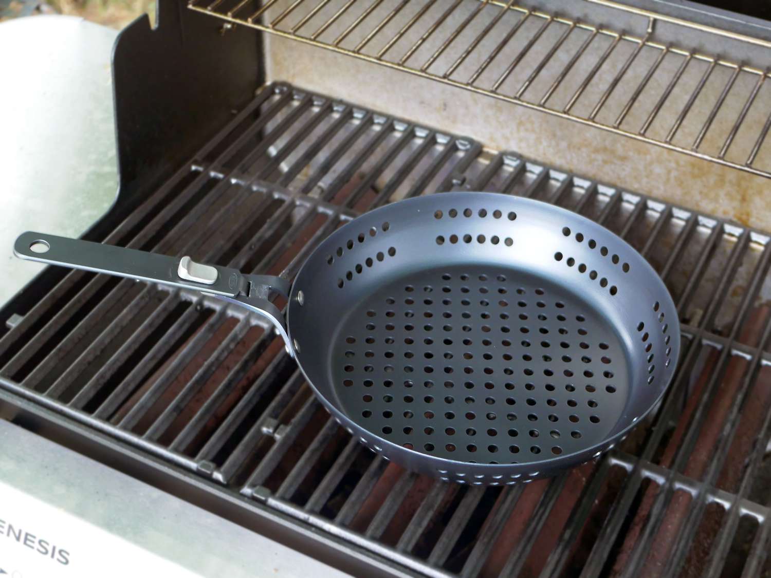 oxo grill basket on a grill 