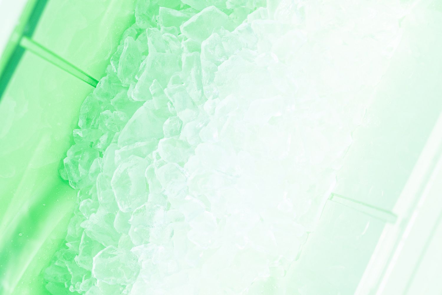 Closeup of ice inside the Yeti Tundra Haul