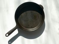 field co cast iron skillet on a white backdrop