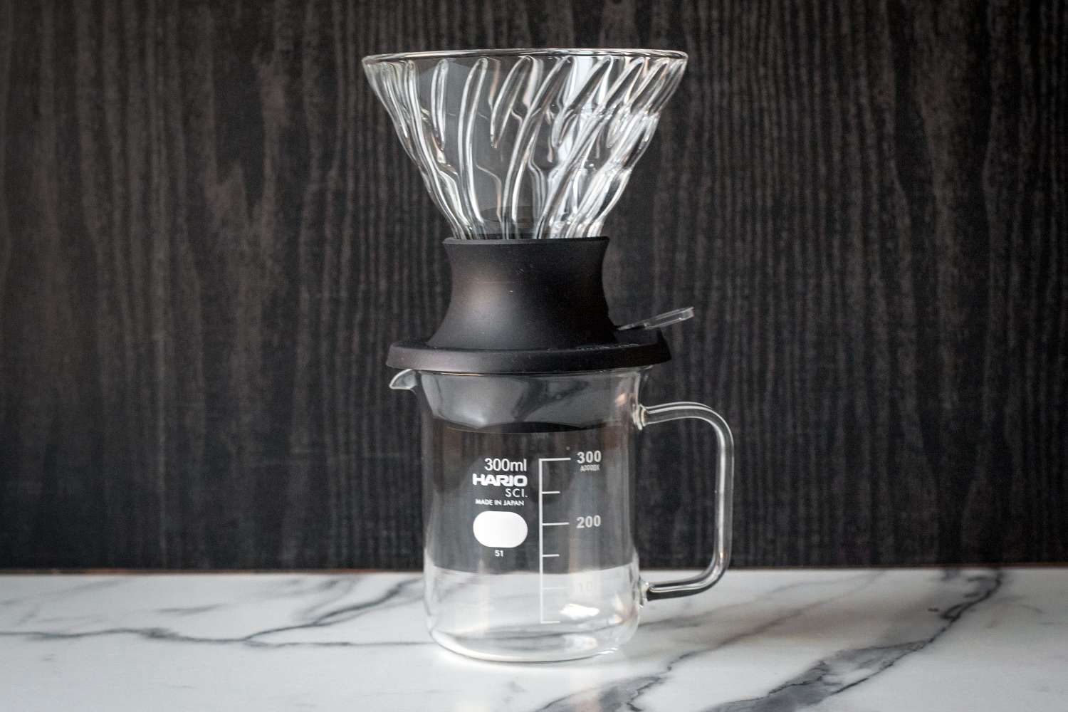 Coffee dripper on glass mug