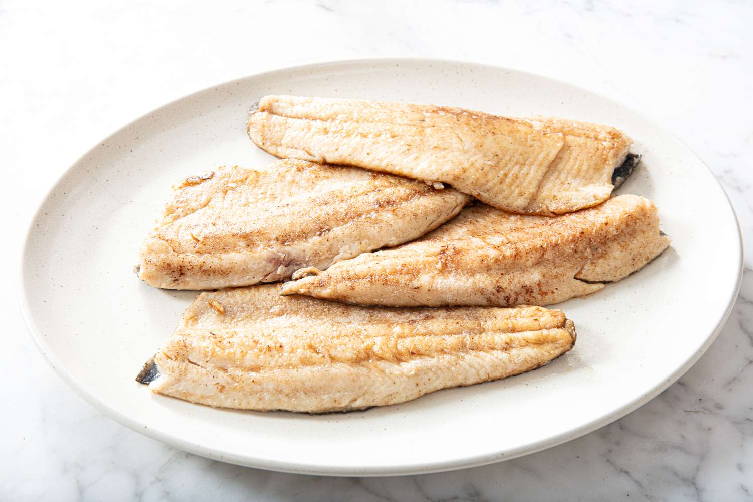 Overhead view of finished trout 