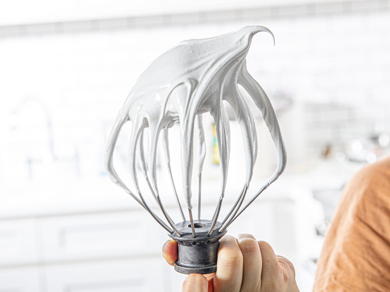 Stiff peaks of meringue 