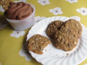 Stout and Chocolate Mousse with Guinness Oatmeal Cookies