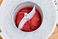 An overhead view if the Hamilton Beach Automatic Ice Cream Maker