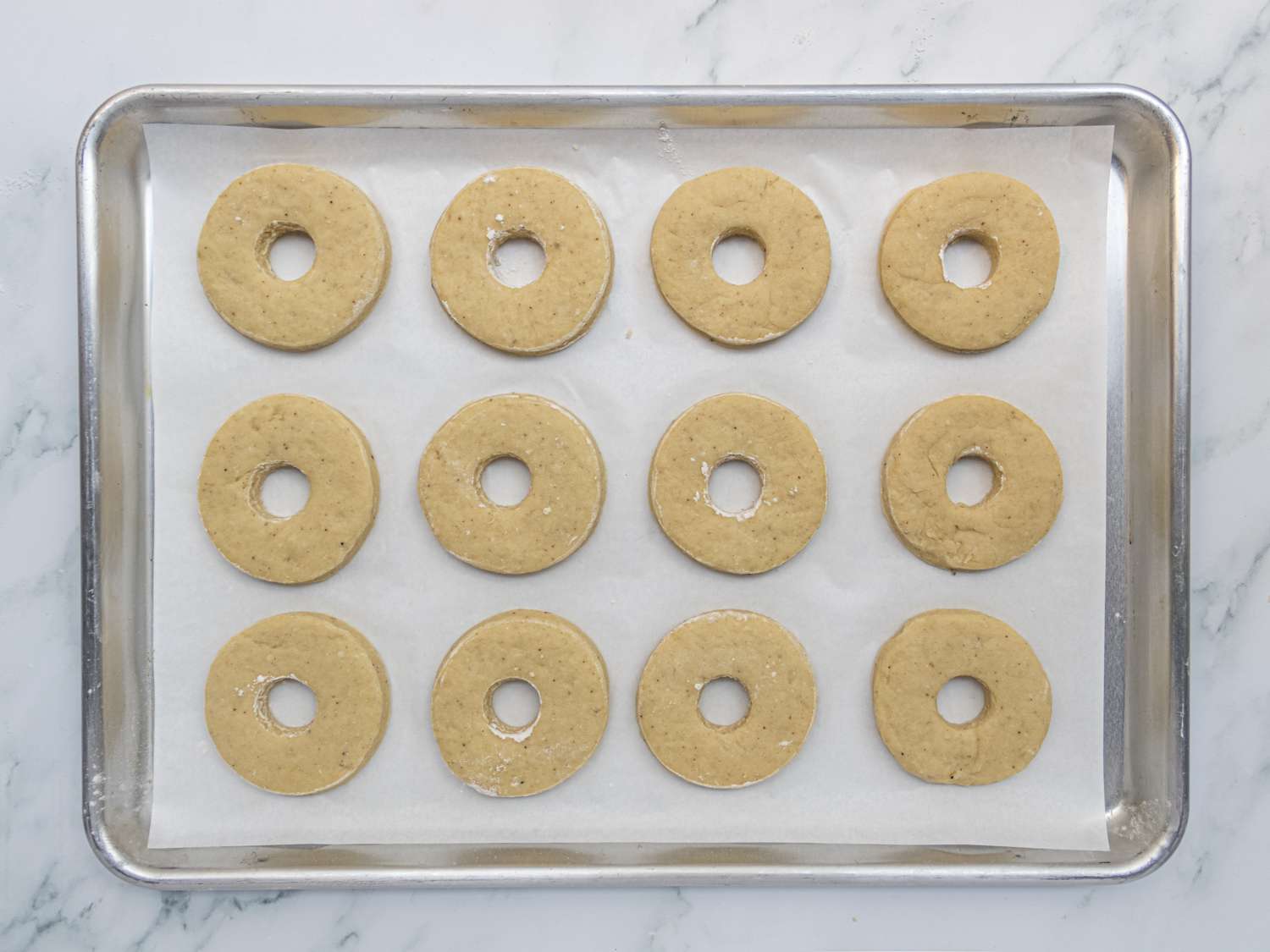 cut out potato doughnuts