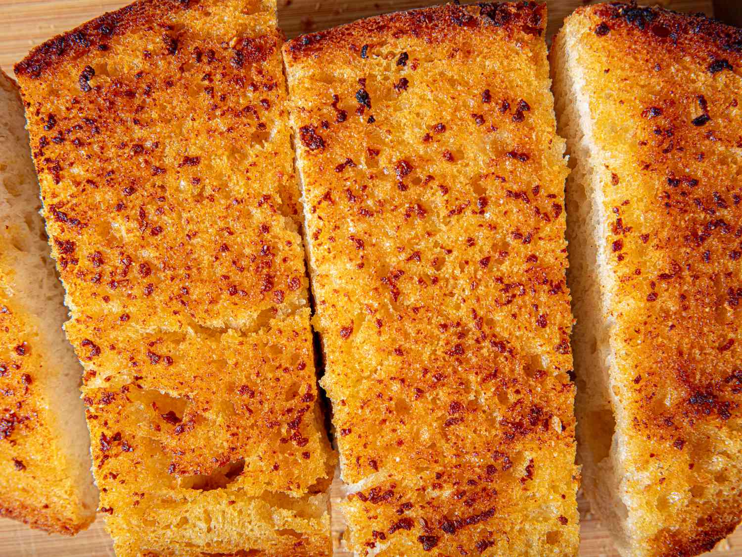 Close up of garlic butter bread