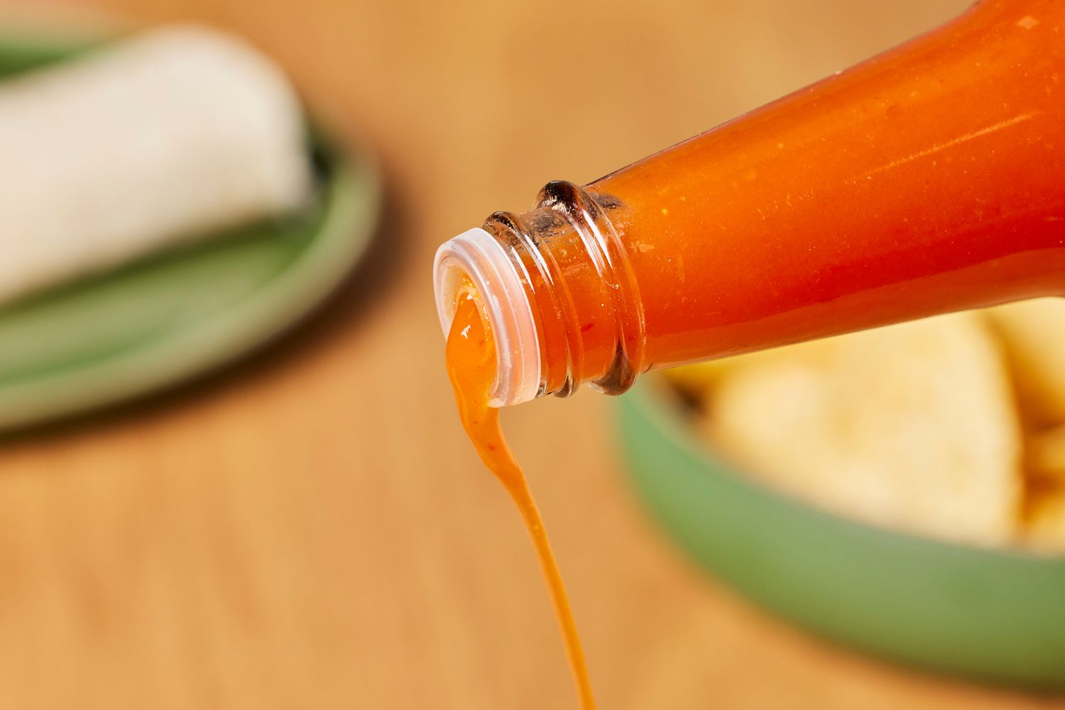 The Rhed's house sauce being poured.