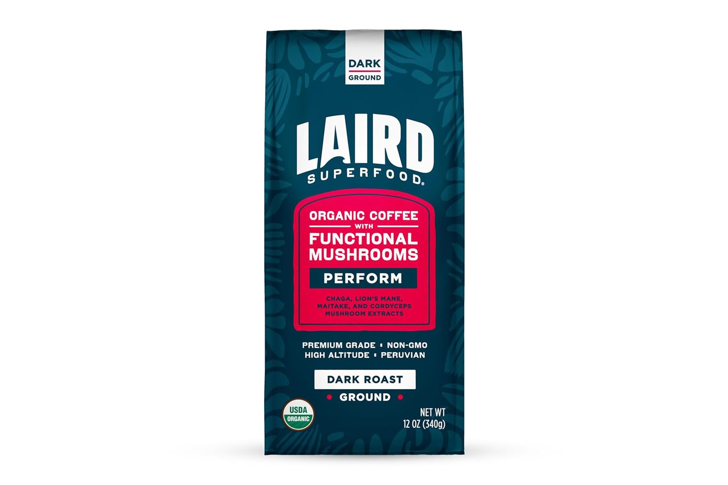 Amazon Laird Superfood Peruvian Dark Roast Coffee with Functional Mushrooms