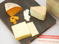 cheese on a cutting board