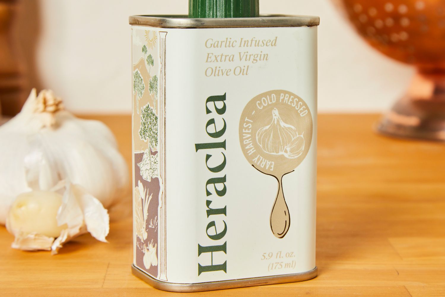 Heraclea garlic infused olive oil.