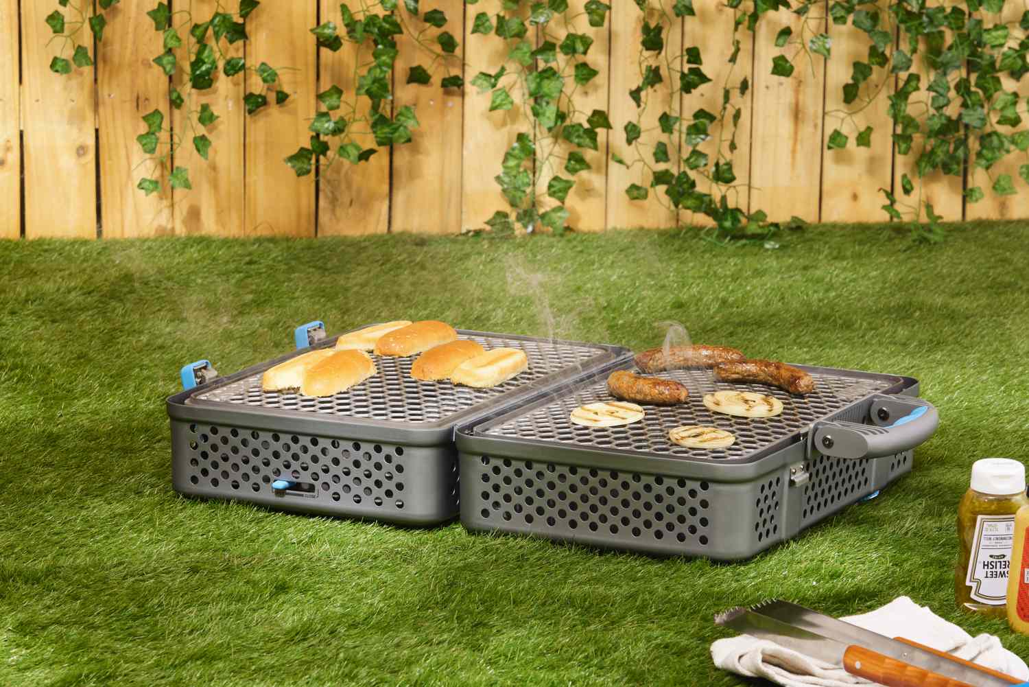 Nomad Grill and Smoker is displayed 