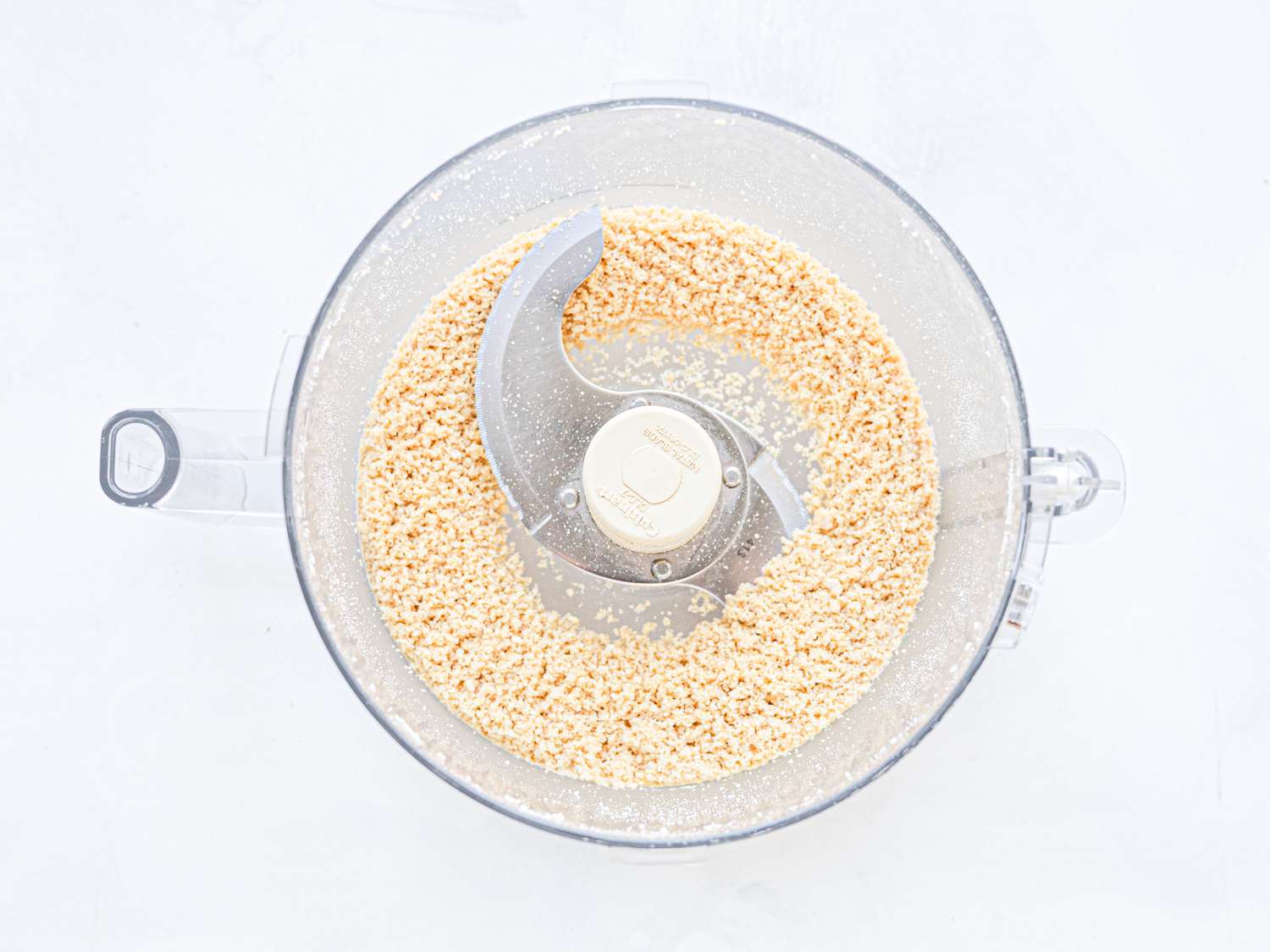 Overhead view of processed nuts