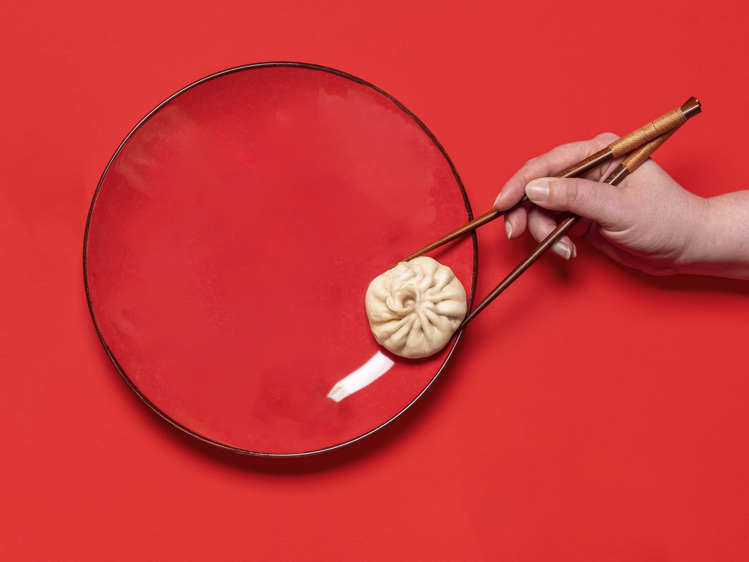 Taking the last piece of dumpling