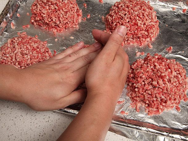 forming burger patties