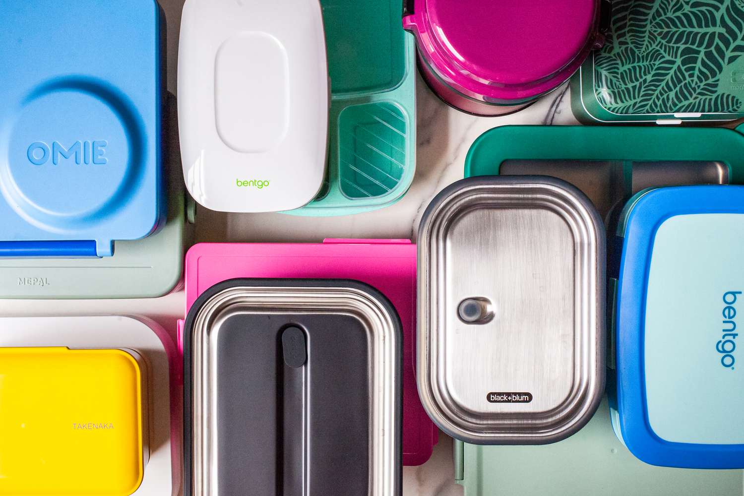 different bento boxes stacked on each other