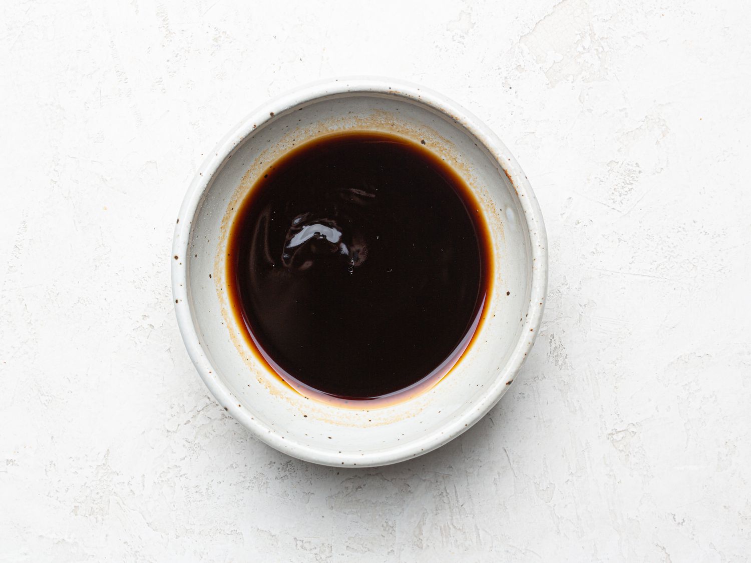Overhead view of stir fry sauce