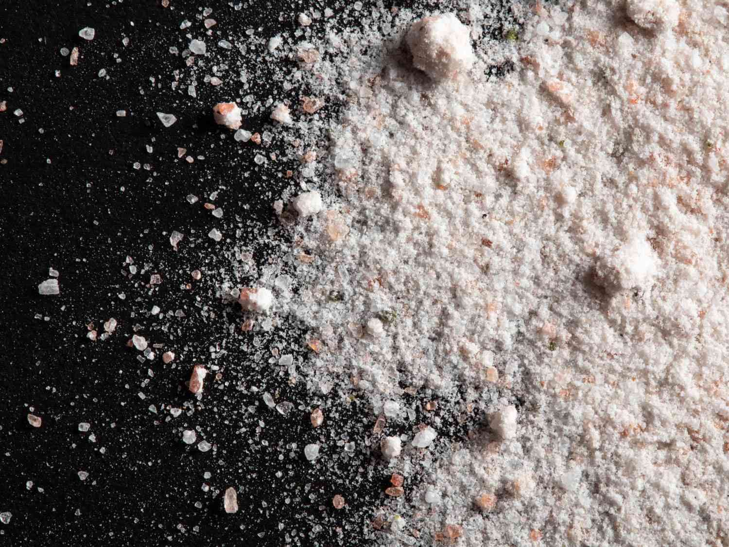 Close up of kala namak powdered salt.
