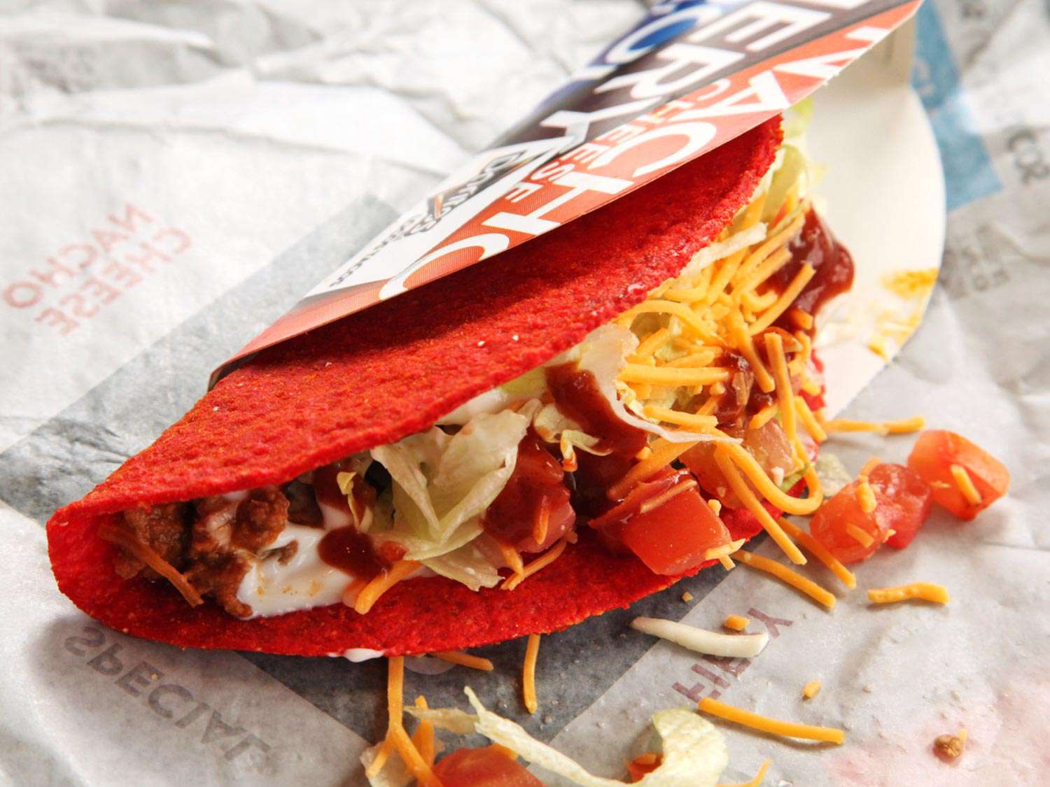 The Taco Bell Fiery Doritos Locos Taco Supreme