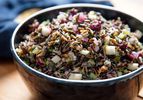 wild rice with dried cranberries, apples, and pecans side