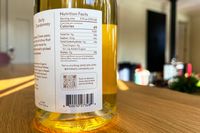 A bottle of Kally nonalcoholic white wine