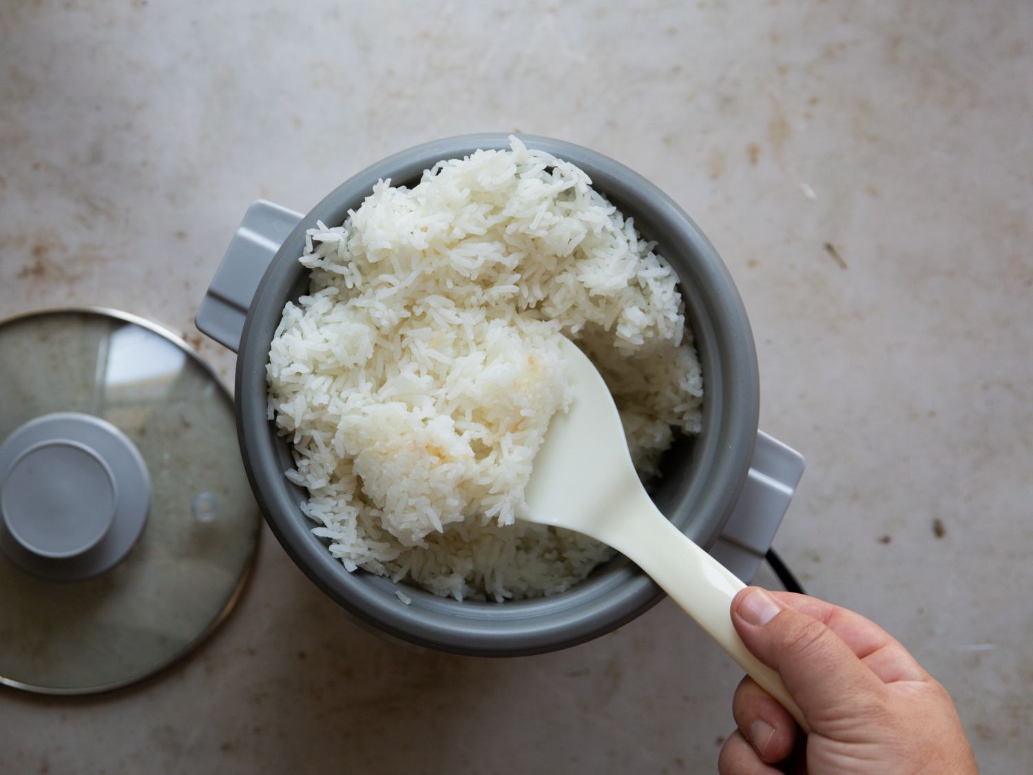 Rice cooked in the Zojirushi 3-cup rice cooker