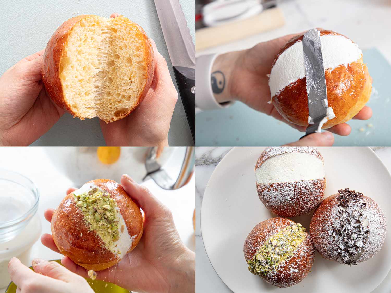 Four image collage of building Maritozzi