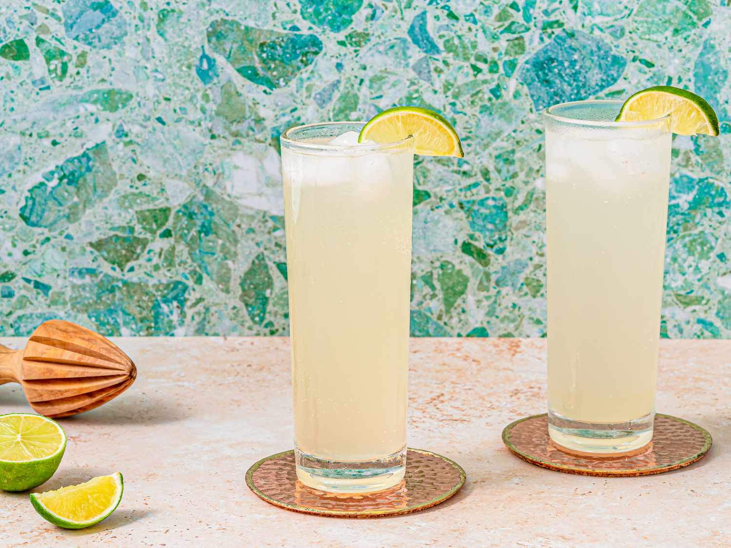 Side view of two palomas 