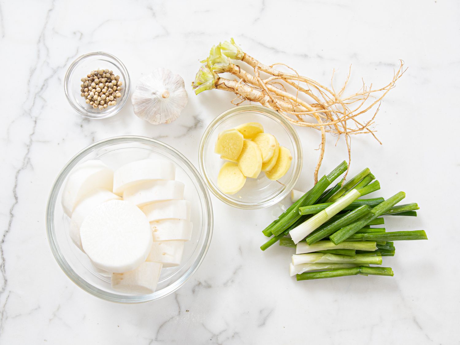 Overhead view of aromatics