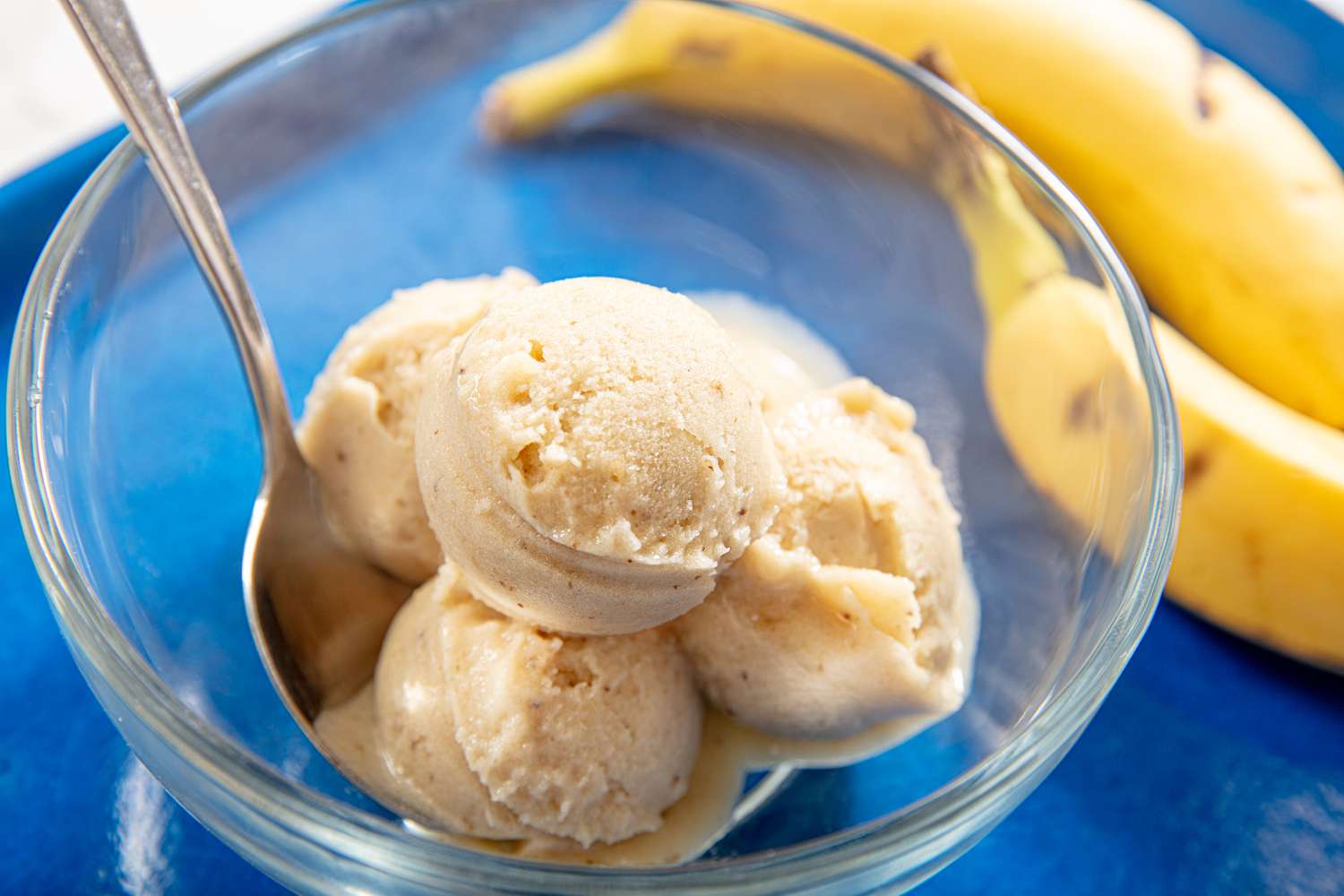 Side view of banana ice cream