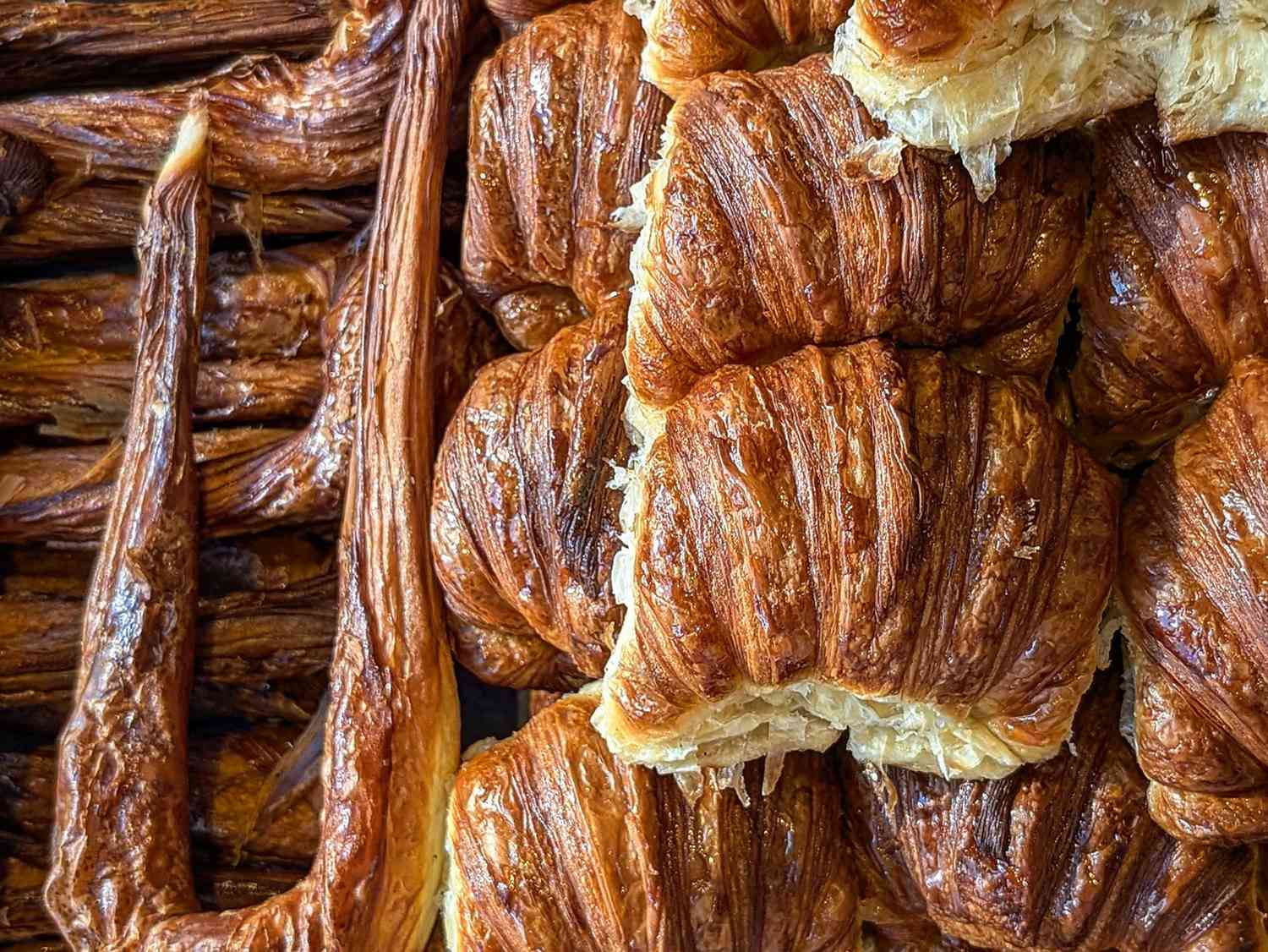 Overhead view of pastries