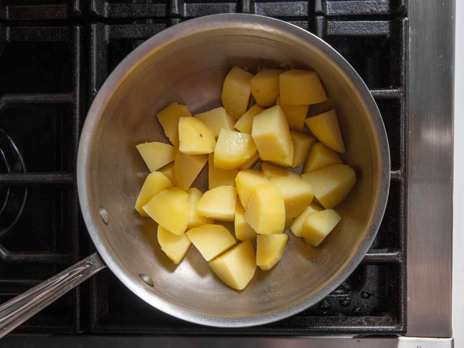 evaporating moisture from yukon gold potatoes