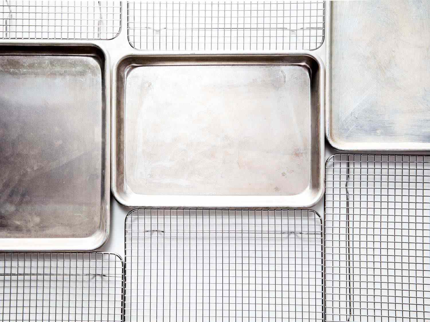 rimmed baking sheets and cooling racks