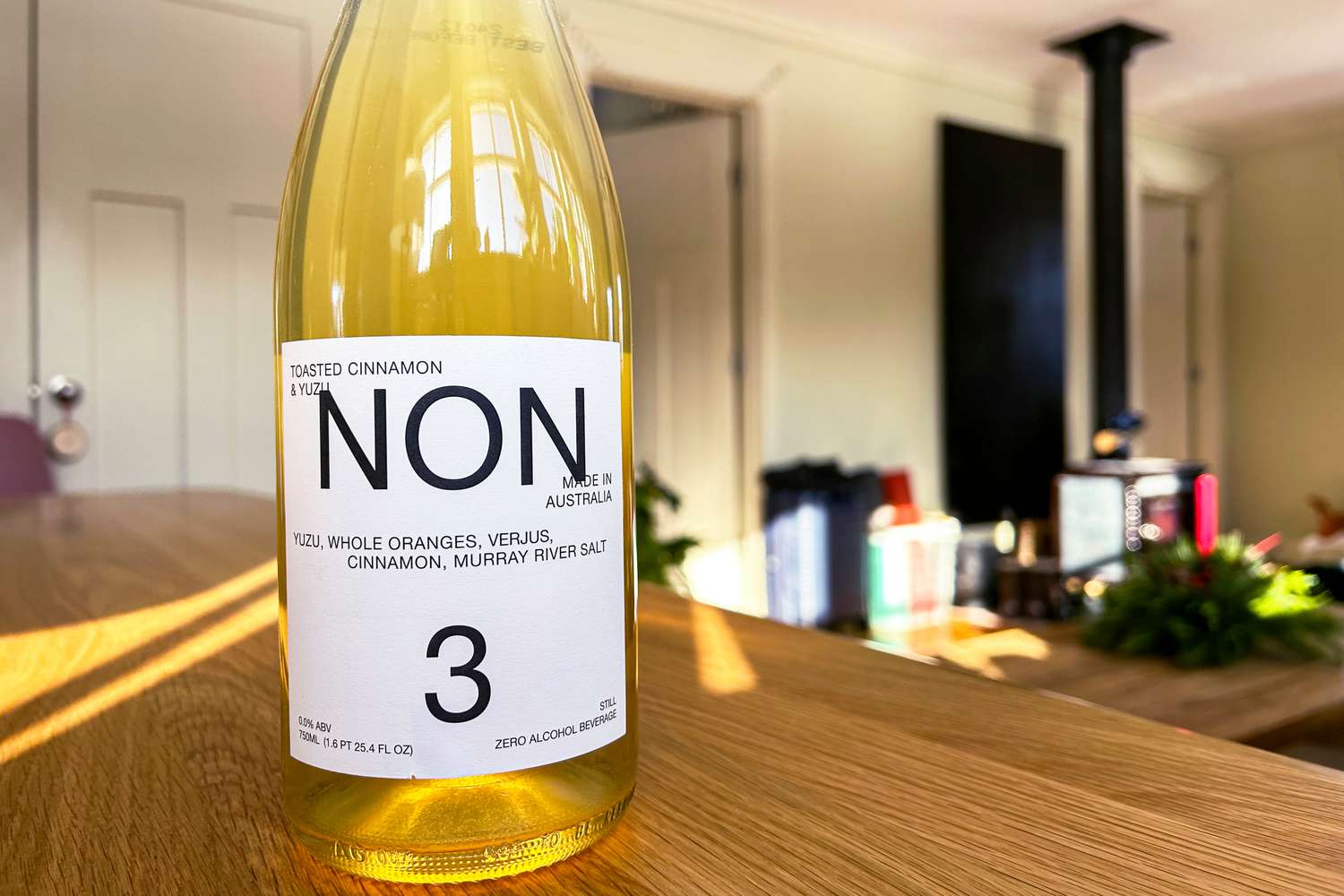A bottle of NON nonalcoholic wine
